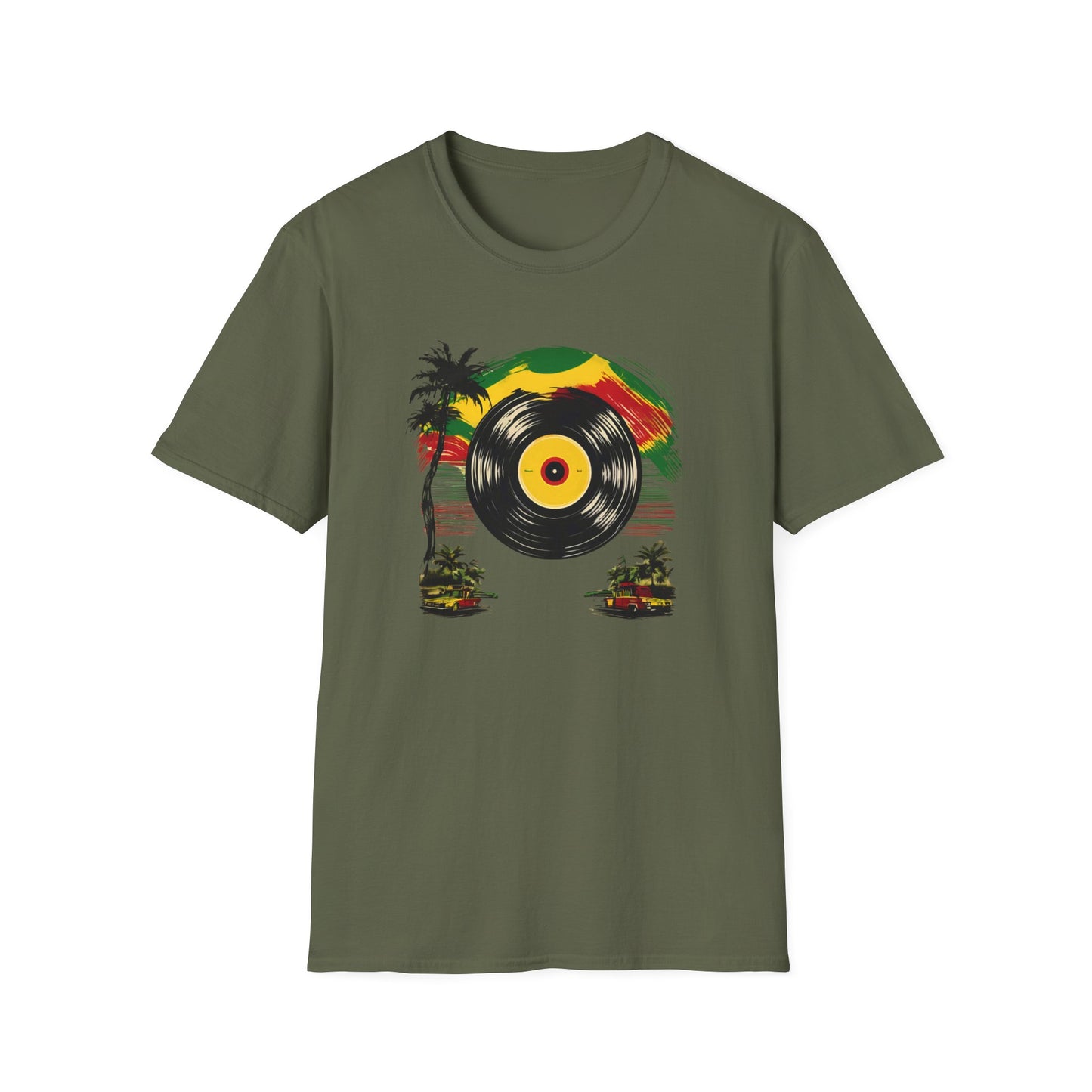 Retro Vinyl Reggae T-Shirt | Unisex Softstyle