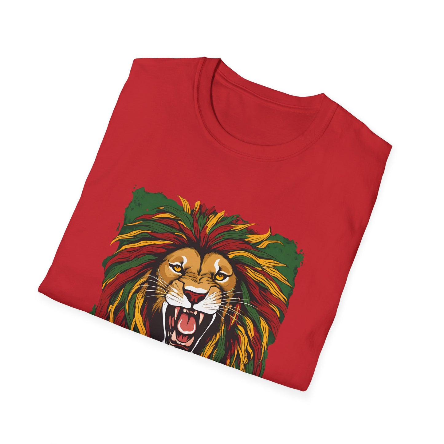 Roaring Reggae Lion T-Shirt | Unisex Softstyle