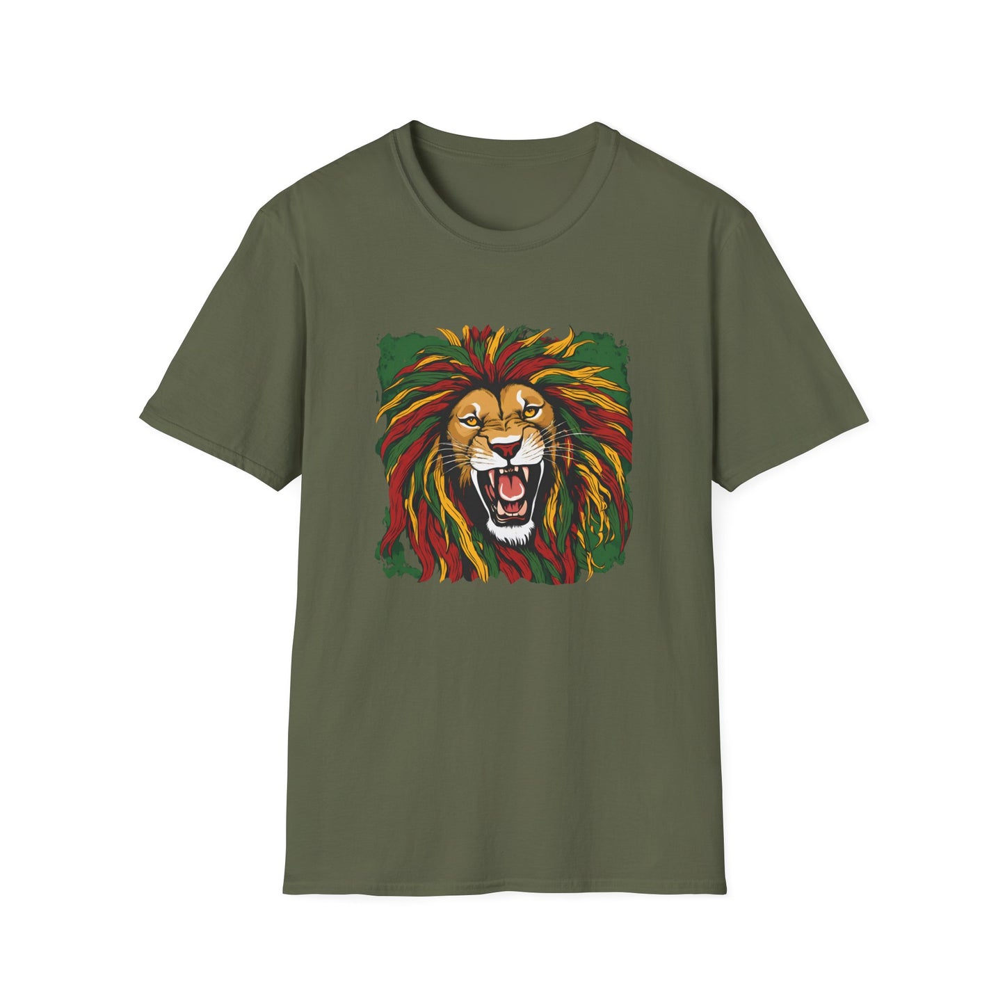 Roaring Reggae Lion T-Shirt | Unisex Softstyle