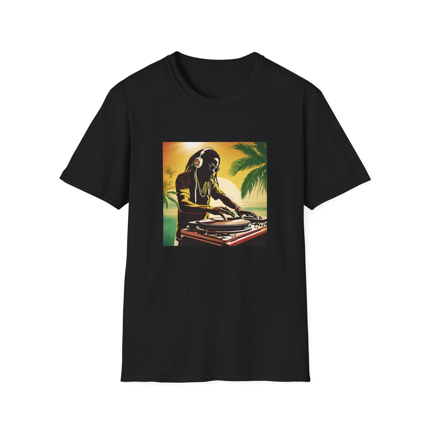 Reggae DJ Beach T-Shirt | Softstyle Unisex