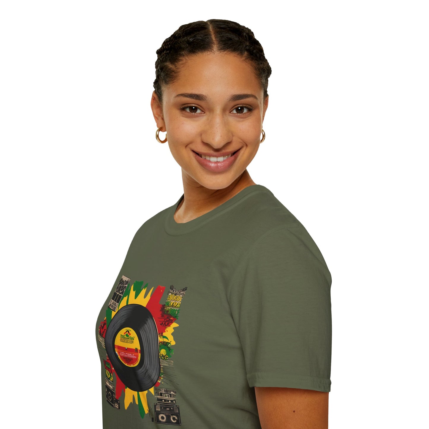 Retro Vinyl Jamaica T-Shirt | Unisex Softstyle