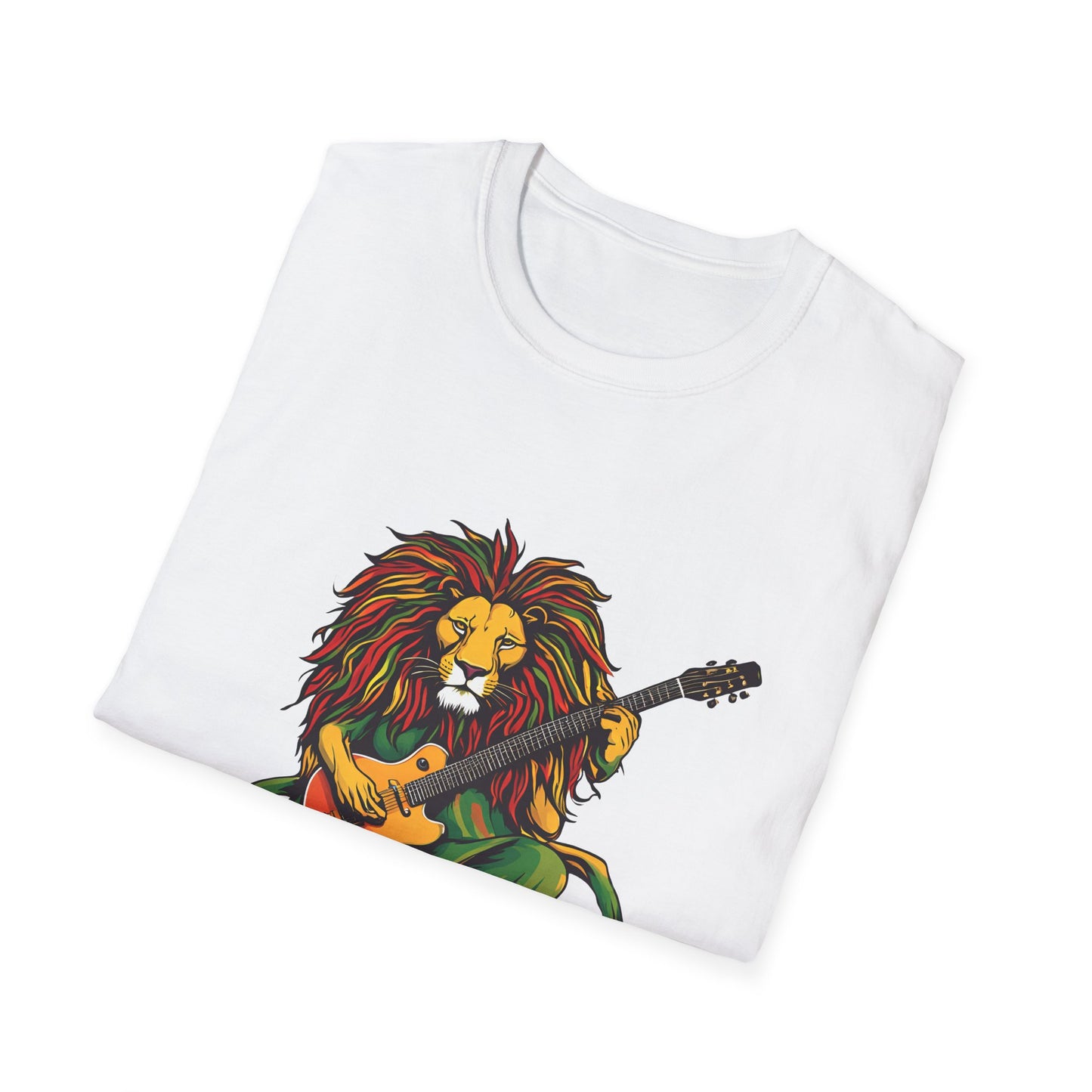 Guitar Reggae Lion T-Shirt | Unisex Softstyle