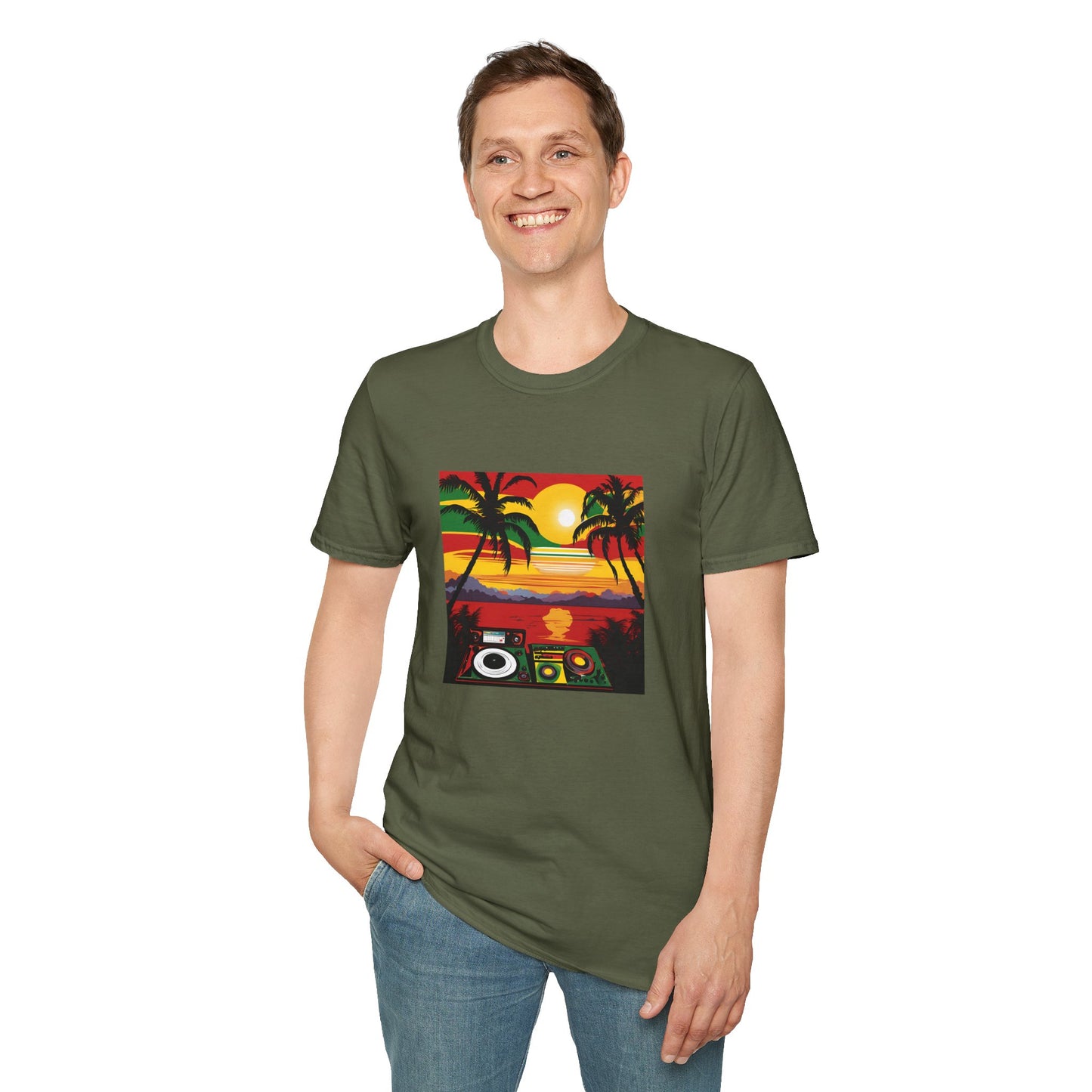 Reggae Beach T-Shirt | Unisex Softstyle