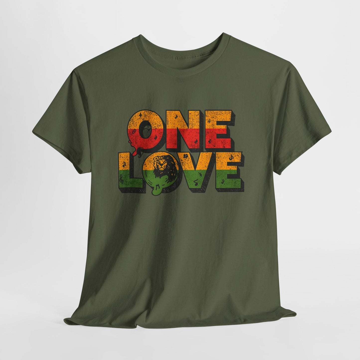 One Love T-Shirt – Retro Reggae Rasta Graphic Tee