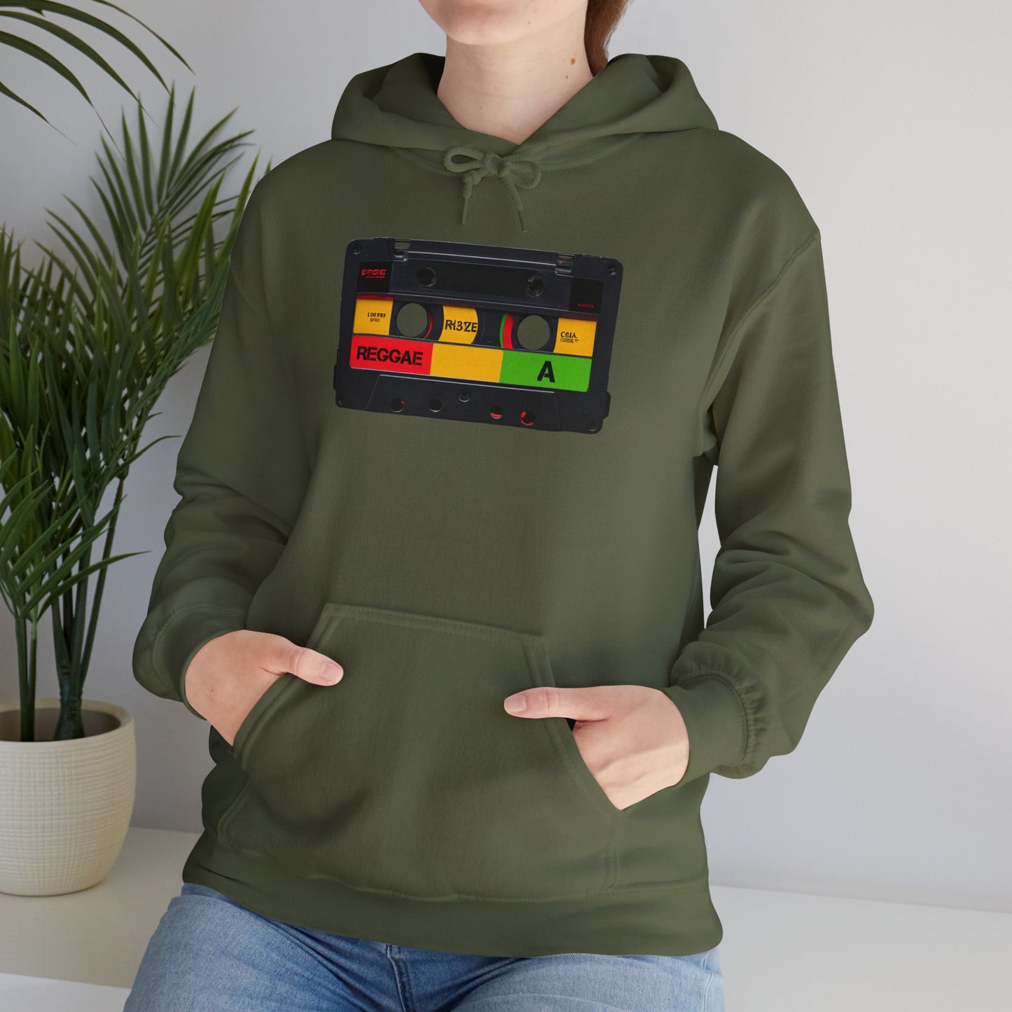 Reggae Cassette Hooded Sweatshirt | Unisex Heavy Blend™