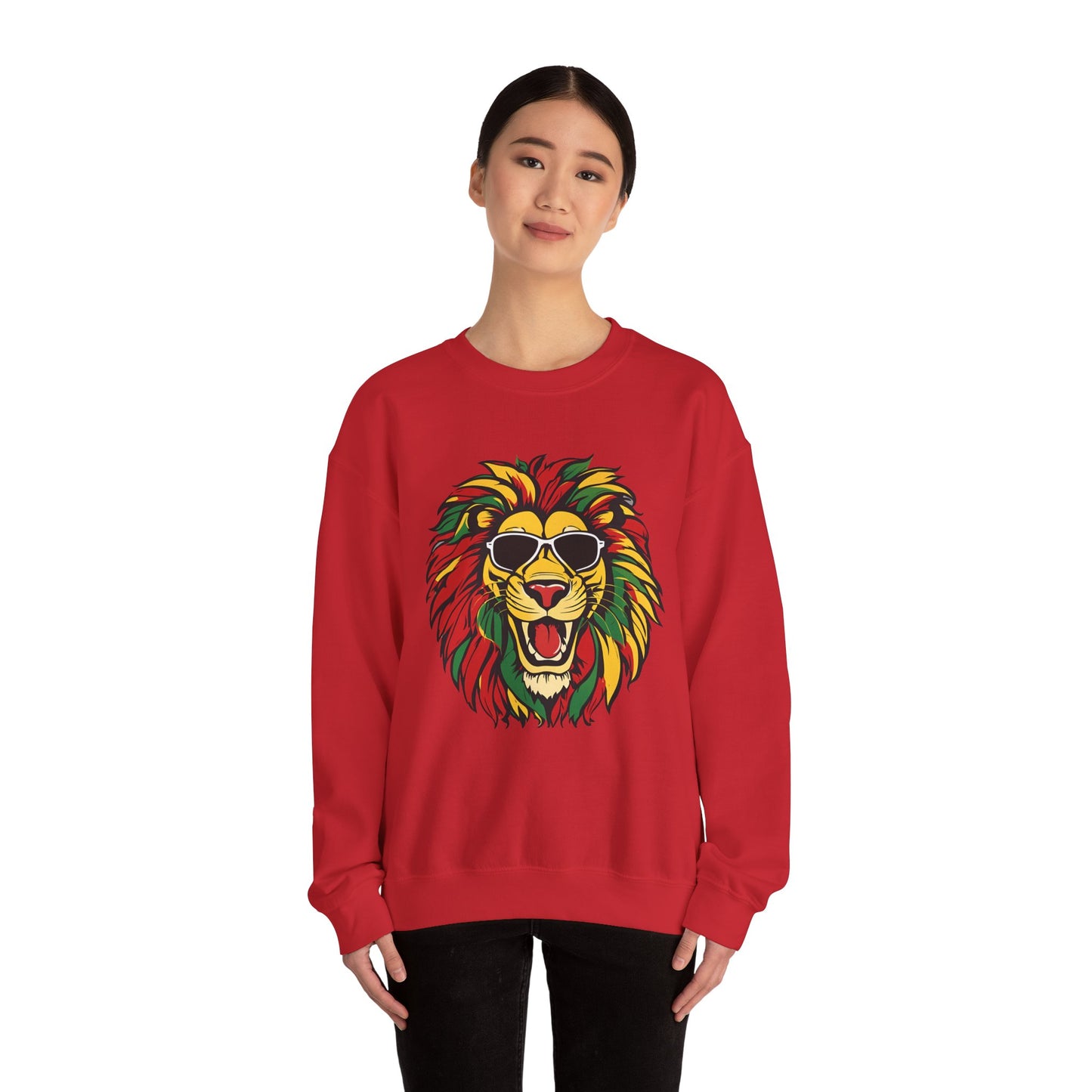 Reggae Lion 02 - Unisex Heavy Blend™ Crewneck Sweatshirt