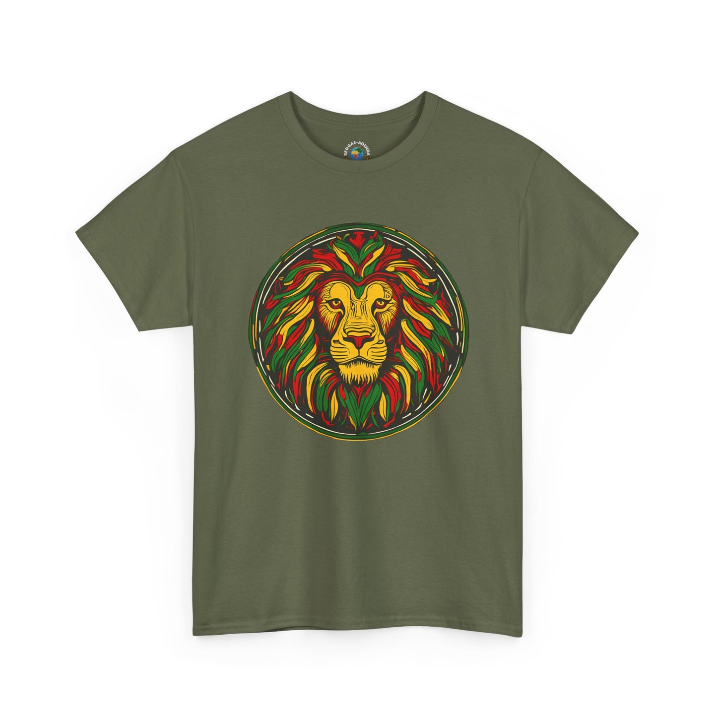 Lion Rasta Graphic T‑Shirt — Reggae Lion Circle Design
