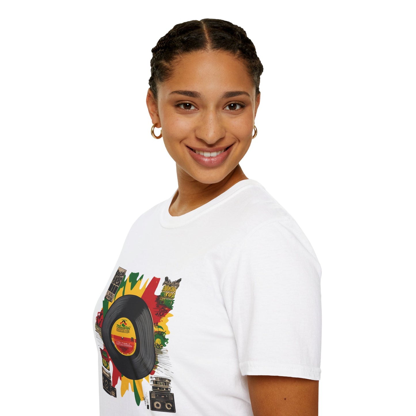 Retro Vinyl Jamaica T-Shirt | Unisex Softstyle