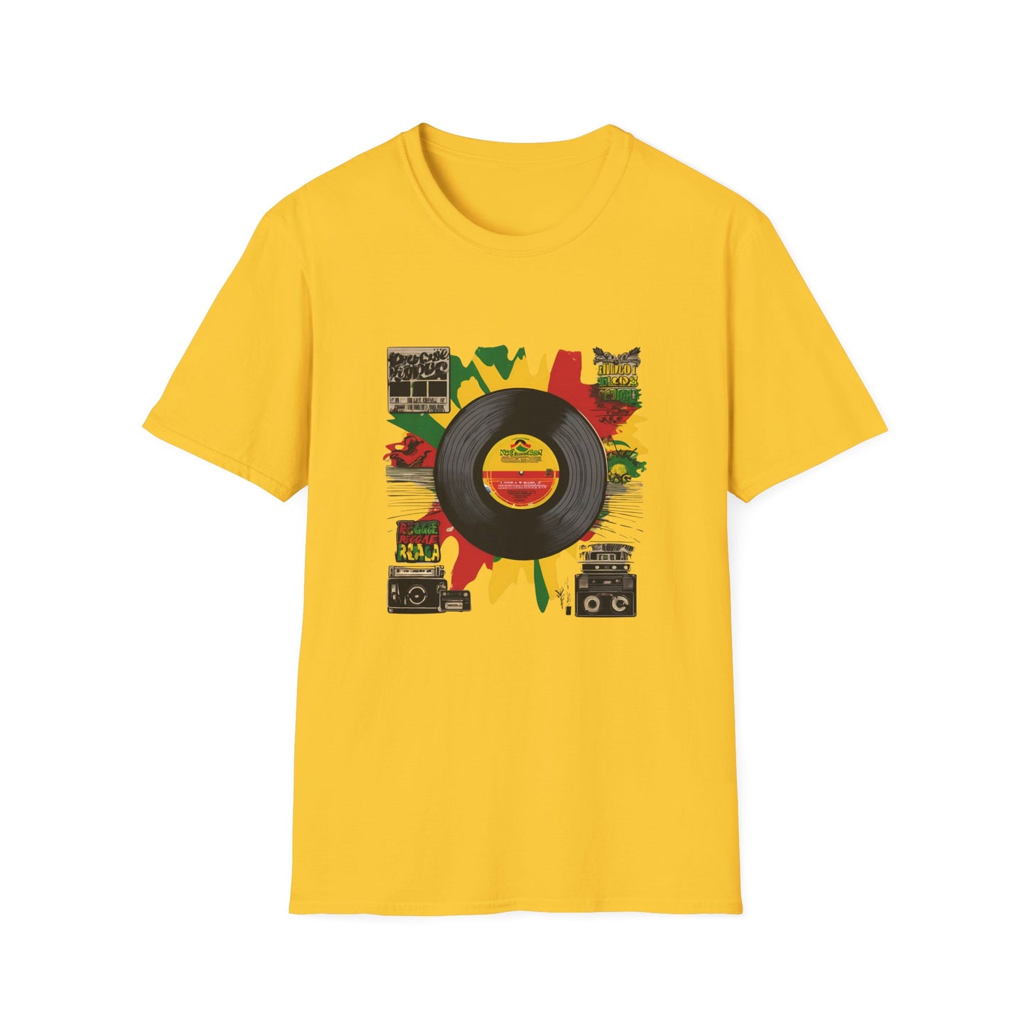 Retro Vinyl Jamaica T-Shirt | Unisex Softstyle