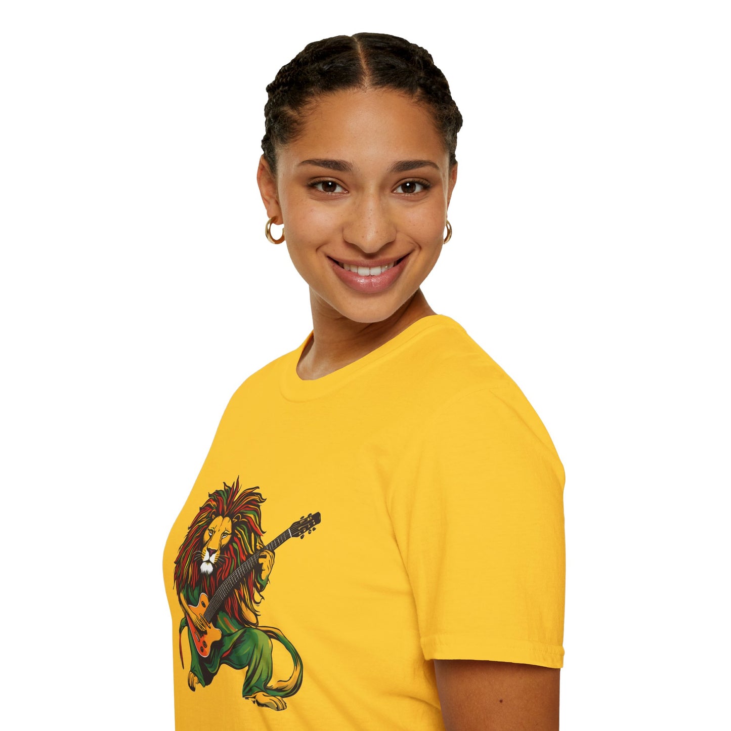 Guitar Reggae Lion T-Shirt | Unisex Softstyle