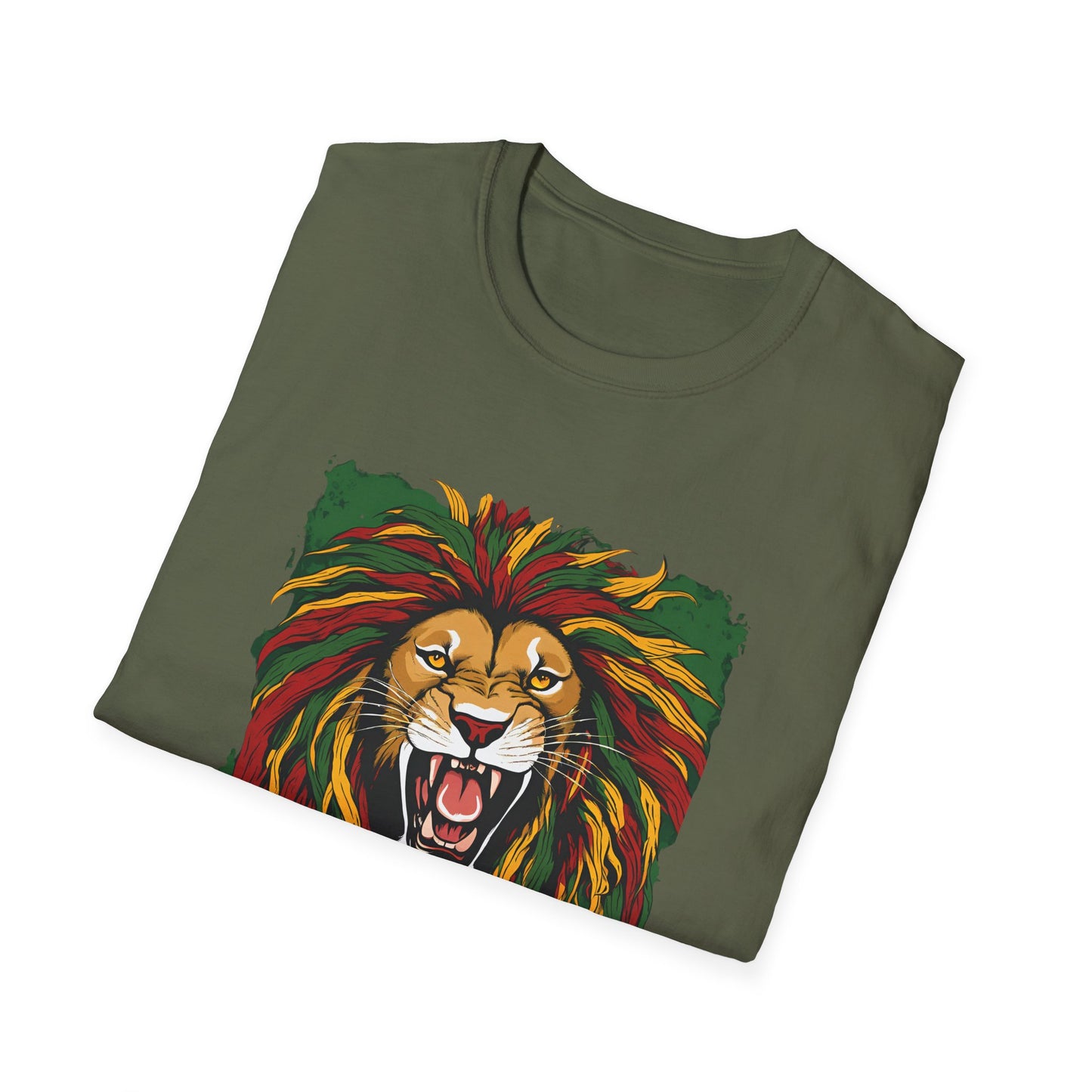 Roaring Reggae Lion T-Shirt | Unisex Softstyle