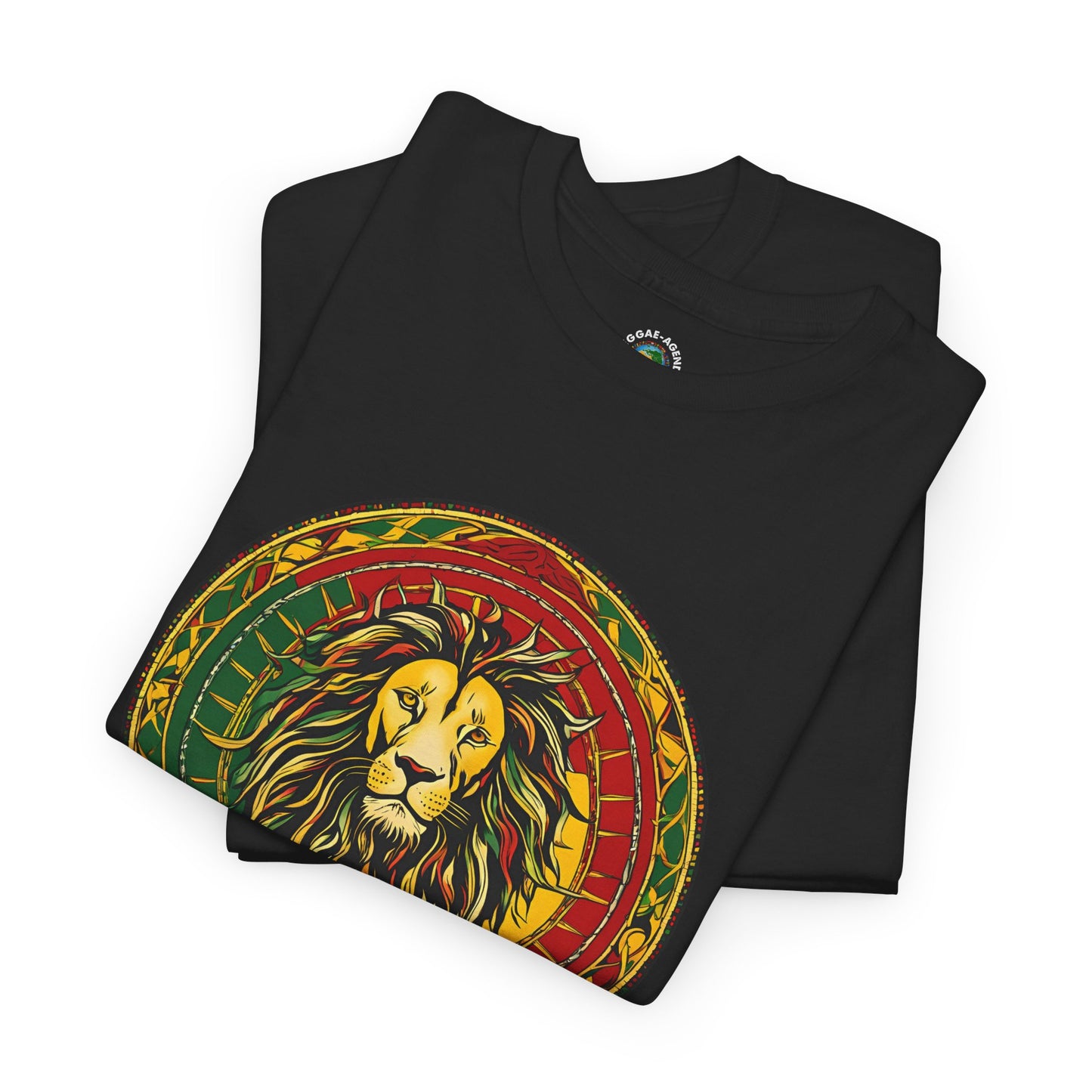 Lion Rasta Circle Tee - Reggae Lion Graphic T-Shirt