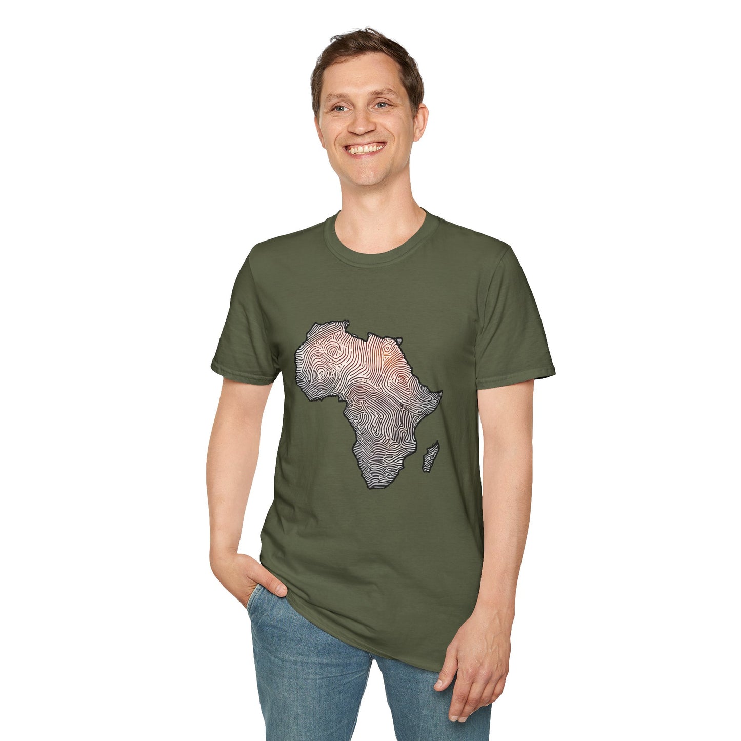 T-Shirt Fingerprint Africa | Unisex Softstyle