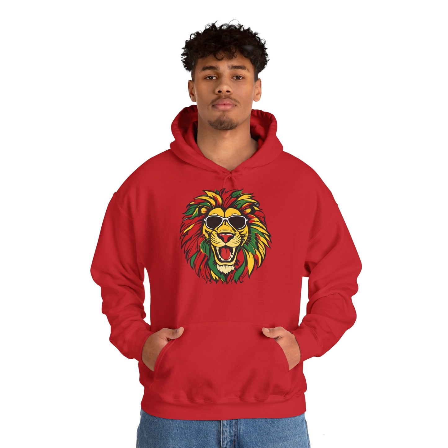 Reggae Lion King Hooded Sweatshirt | Unisex Heavy Blend™