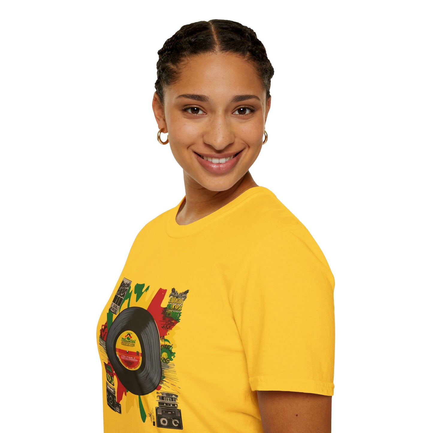 Retro Vinyl Jamaica T-Shirt | Unisex Softstyle