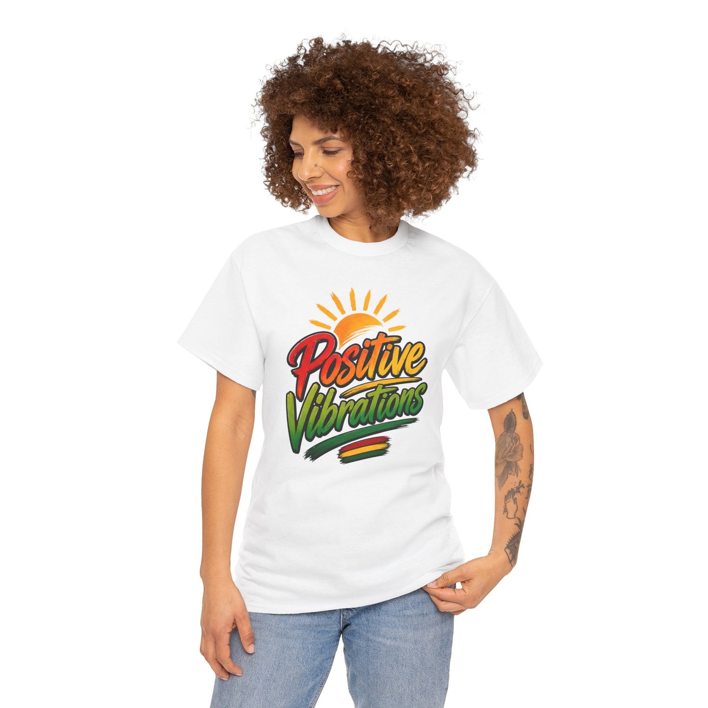 Positive Vibrations Tee — Retro Sunshine Graphic T-Shirt